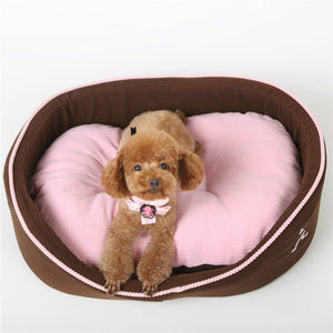 Pet Bed with Double Sided Cushion Waterproof Bottom